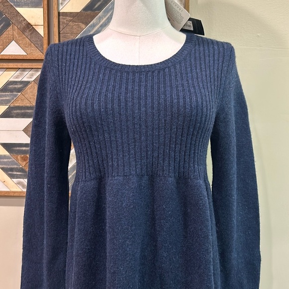 Theory Isamar Cashmere Knit Sweater Dress New Navy Medium NWT - Picture 2 of 10